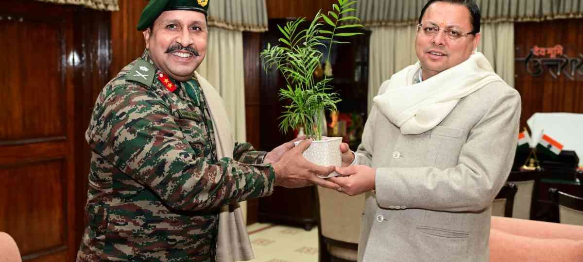 मुख्यमंत्री धामी से मेजर जनरल मनोज तिवारी ने भेंट की…