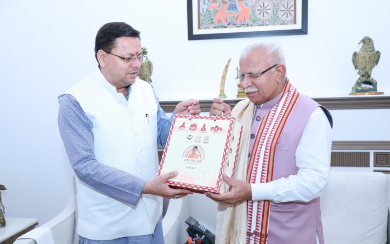 मुख्यमंत्री धामी ने केन्द्रीय ऊर्जा व आवास एवं शहरी कार्य मंत्री मनोहर लाल खट्टर से मुलाकात की
