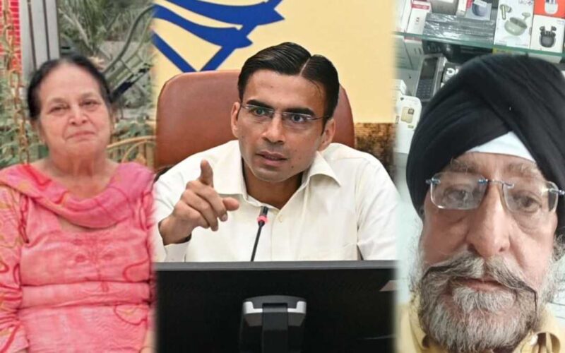 पीड़ित बुजुर्ग सरदार परमजीत सिंह व उनकी पत्नी अमरजीत कौर को मिला न्याय