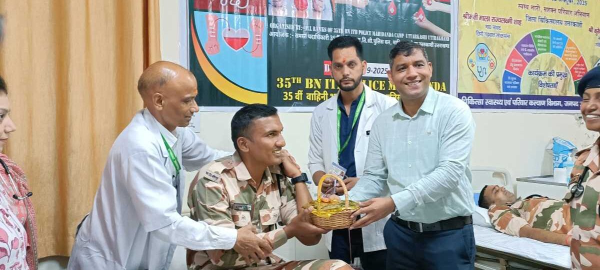 स्वास्थ्य विभाग द्वारा स्वास्थ्य सेवा पखवाड़ा के अंतर्गत आई टी बी पी महिडांडा  उत्तरकाशी में आयोजित हुआ स्वास्थ्य शिविर