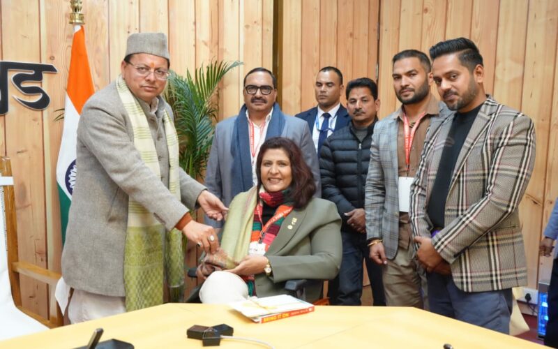 मुख्यमंत्री पुष्कर सिंह धामी से डॉ. दीपा मलिक ने की शिष्टाचार भेंट