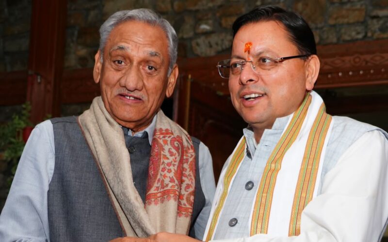 पूर्व मुख्यमंत्री विजय बहुगुणा ने मुख्यमंत्री धामी से की शिष्टाचार भेंट…