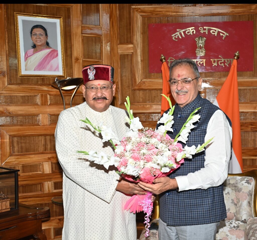 महाराज ने की हिमाचल प्रदेश के राज्यपाल से शिष्टाचार भेंट ,किशाऊ बांध परियोजना पर हुई चर्चा