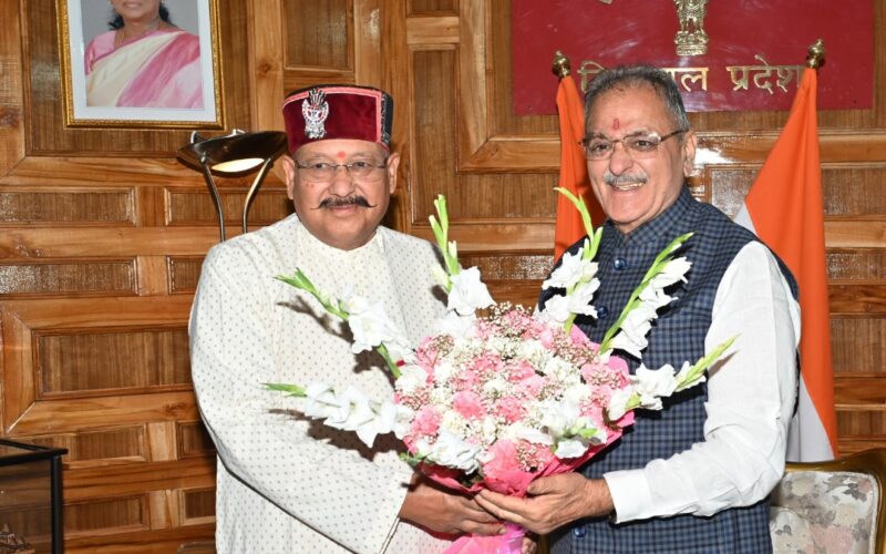 महाराज ने की हिमाचल प्रदेश के राज्यपाल से शिष्टाचार भेंट ,किशाऊ बांध परियोजना पर हुई चर्चा